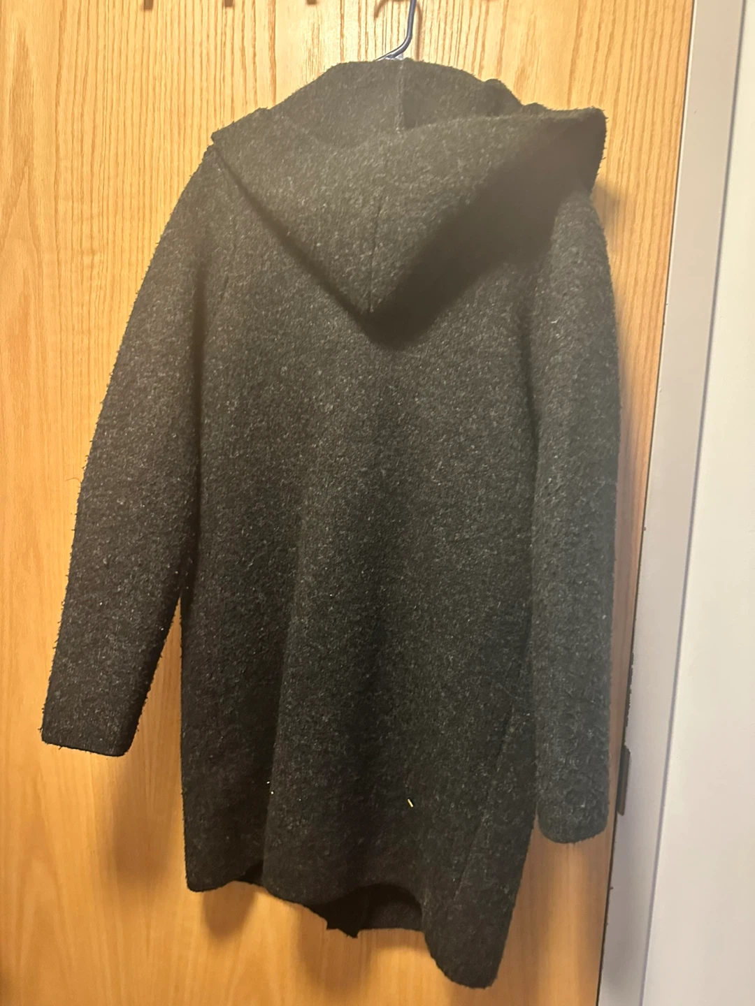 Women's Grey Hooded Coat - photo 2