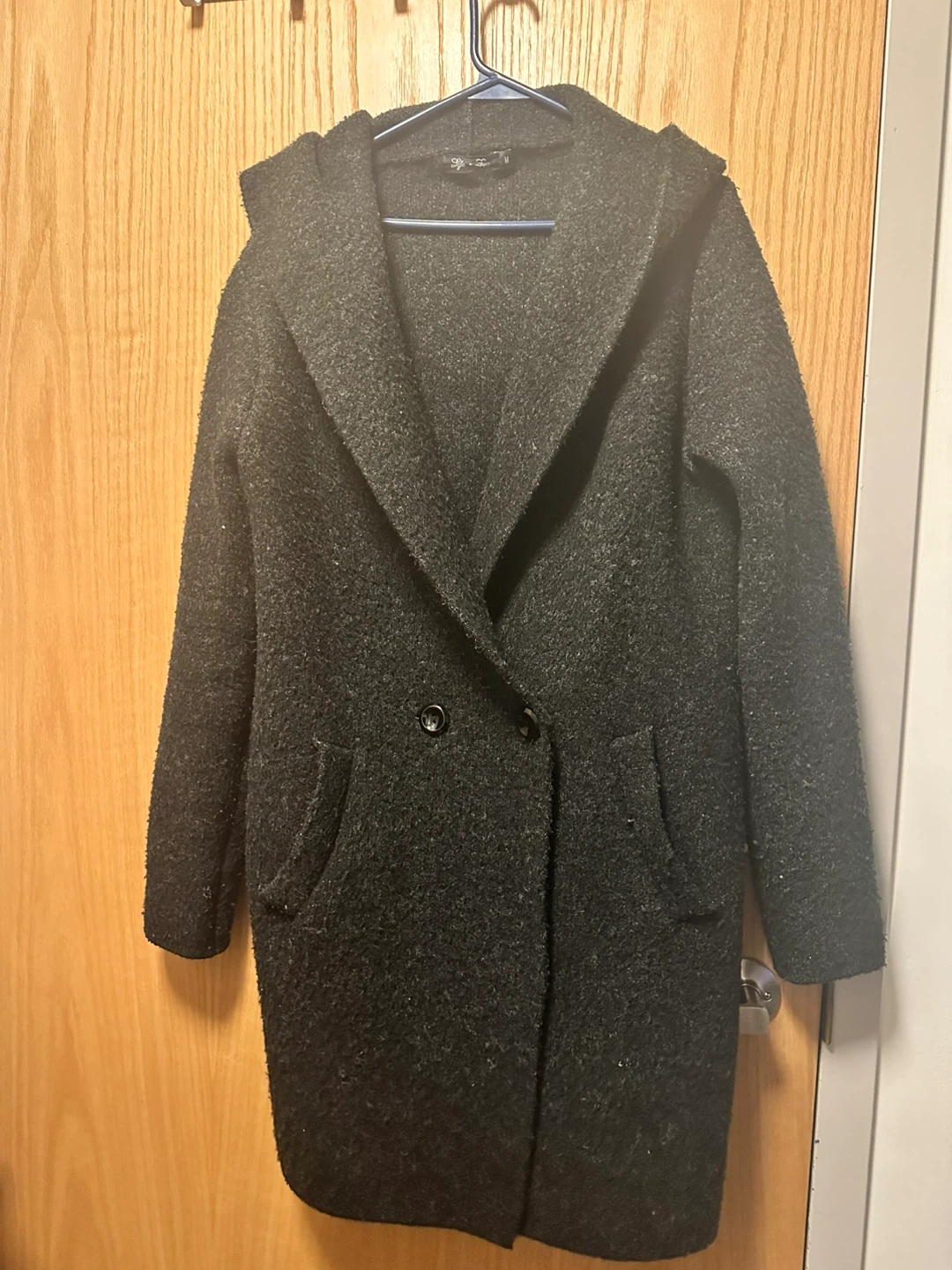 Women's Grey Hooded Coat
