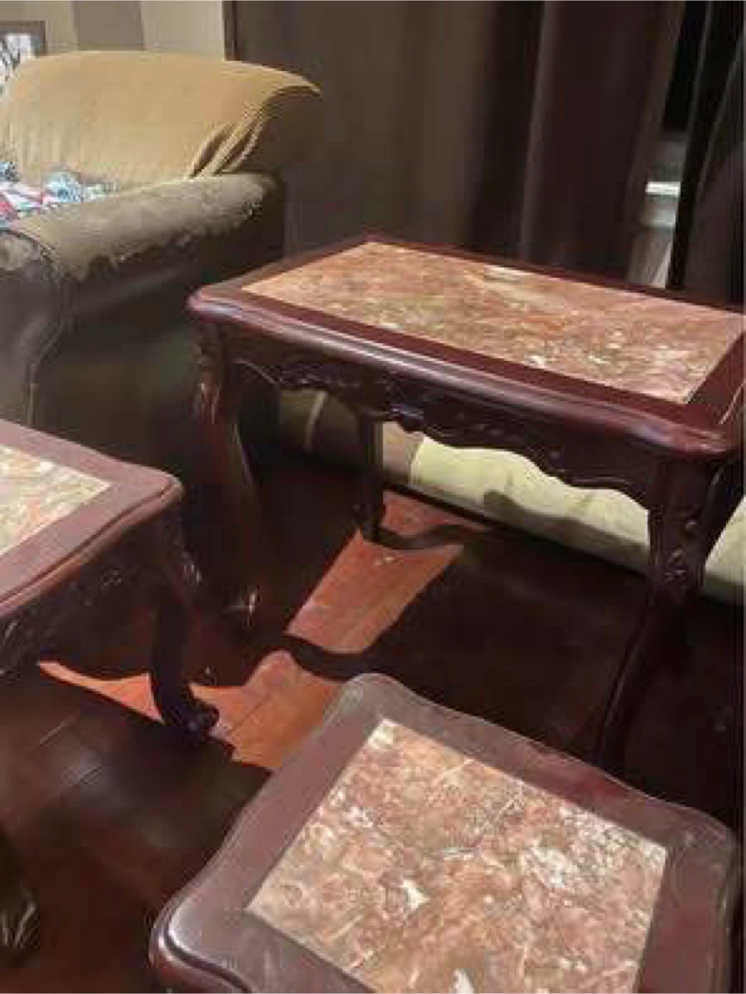Nesting Tables with Marble Tops - photo 3