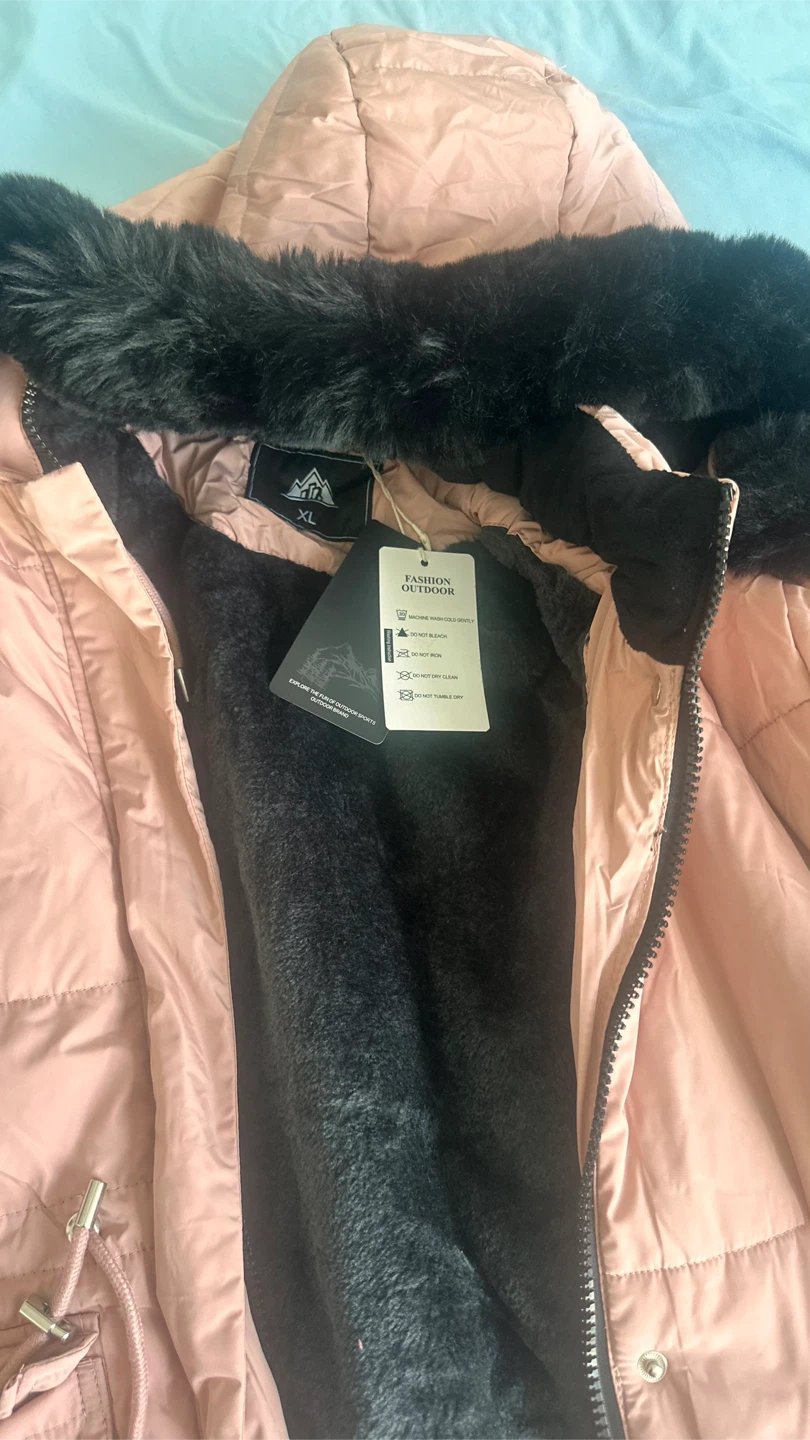 Fashion Outdoor Pink Puffer Coat - XL - photo 2