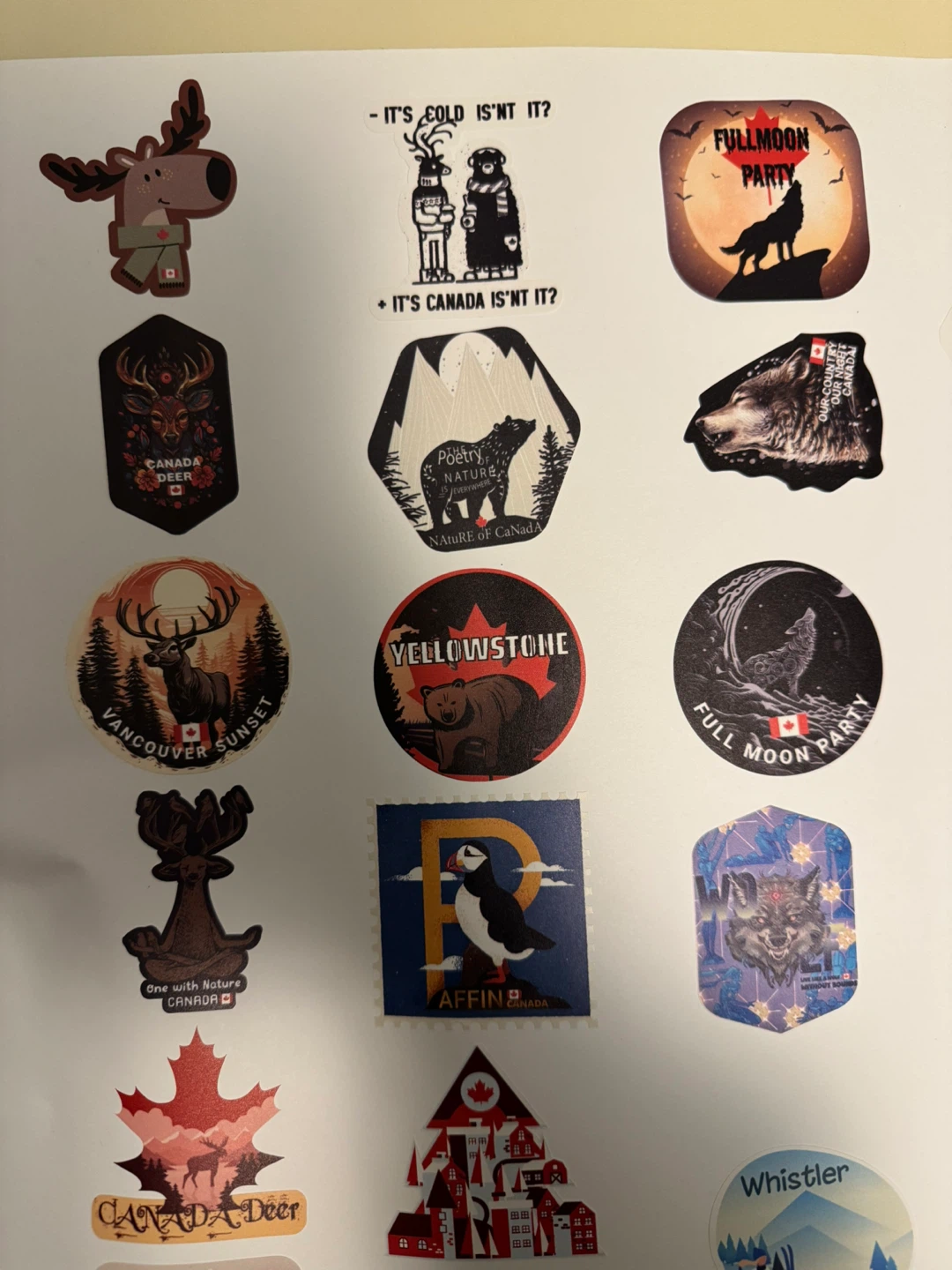 Whistler Canada Sticker Sheet (each 10: $10) - photo 5