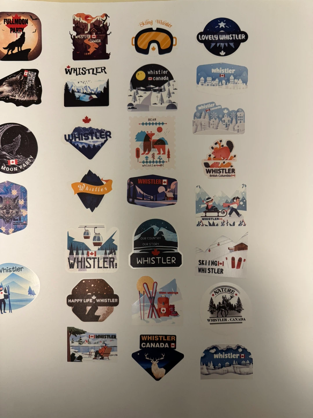 Whistler Canada Sticker Sheet (each 10: $10) - photo 4