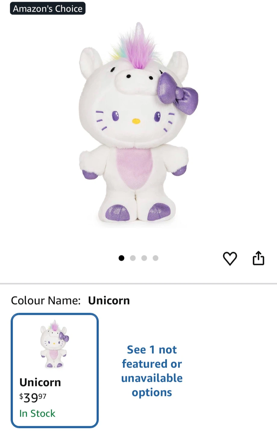 🧡Hello Kitty Unicorn Plush Toy - photo 3