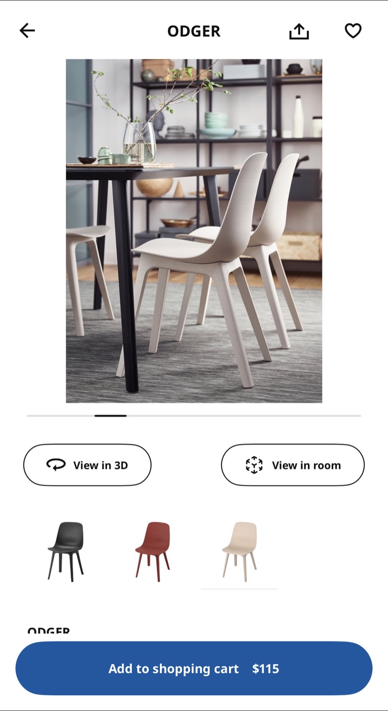 IKEA ODGER Chair - Beige & Navy - photo 2