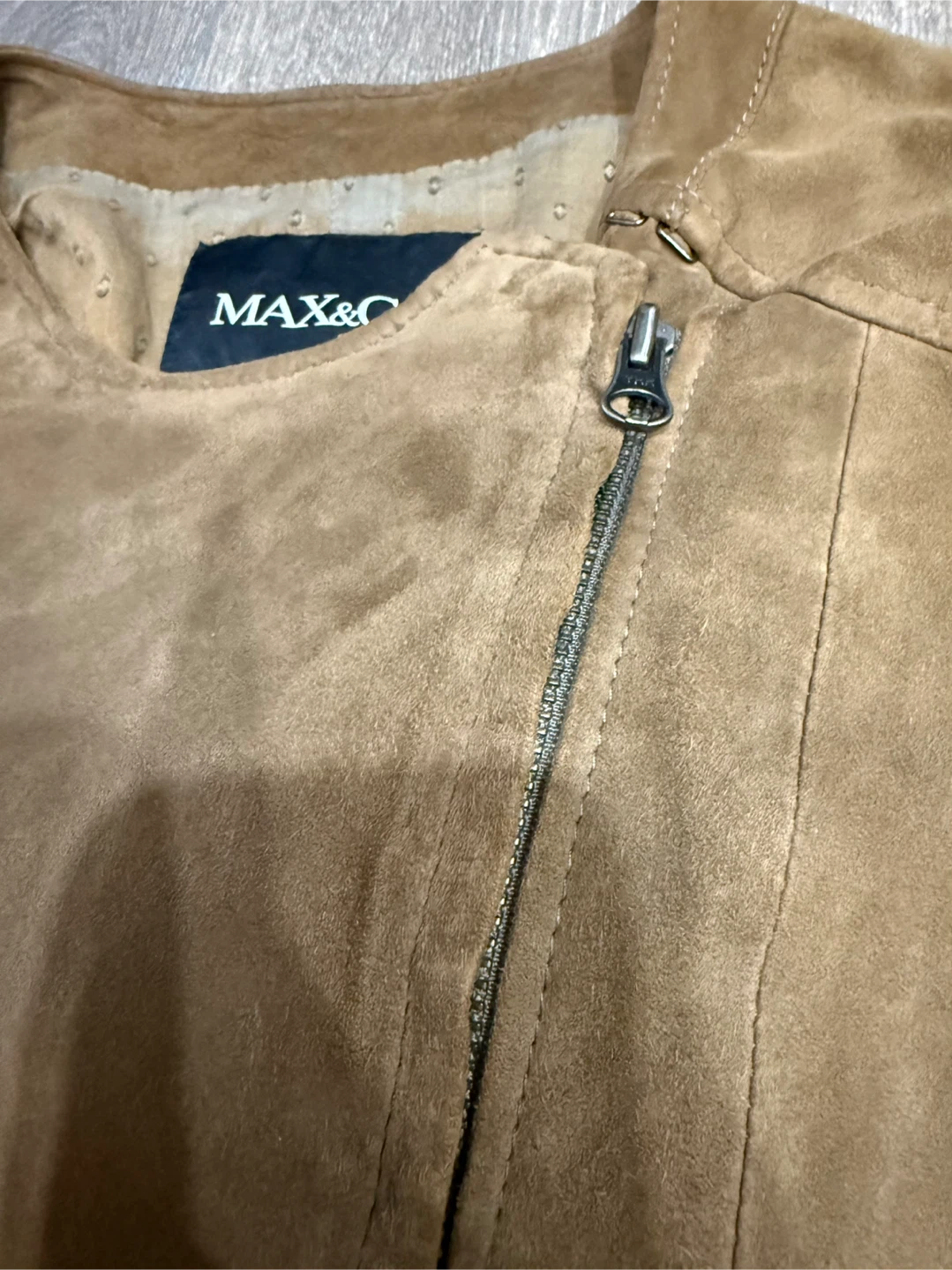 MAX&Co. Brown Suede Moto Jacket - photo 3