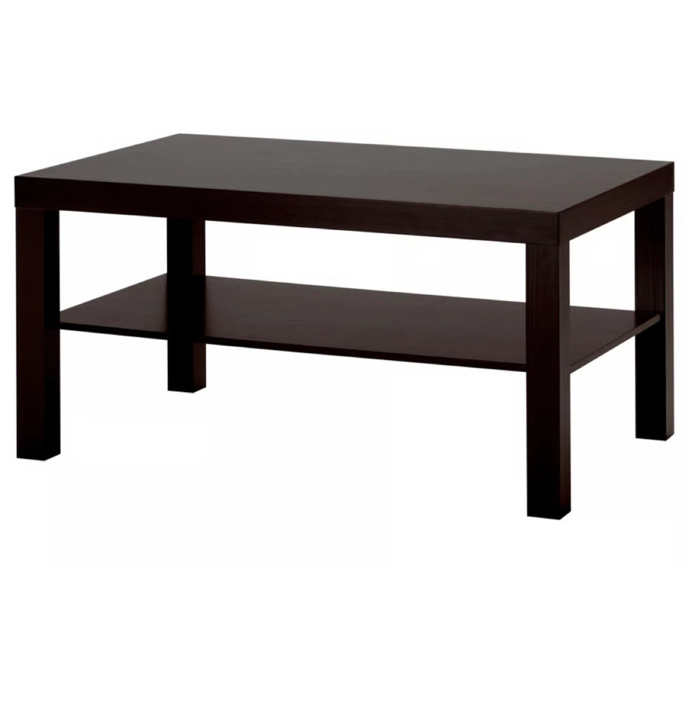 Dark Brown Coffee Table with Shelf - photo 2