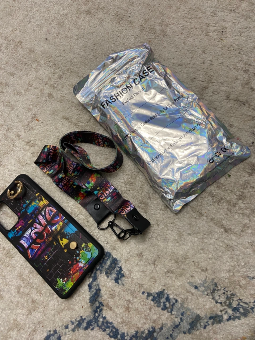 🧡OOK Graffiti Phone Case with Lanyard for Samsung Galaxy A13 5G - photo 3