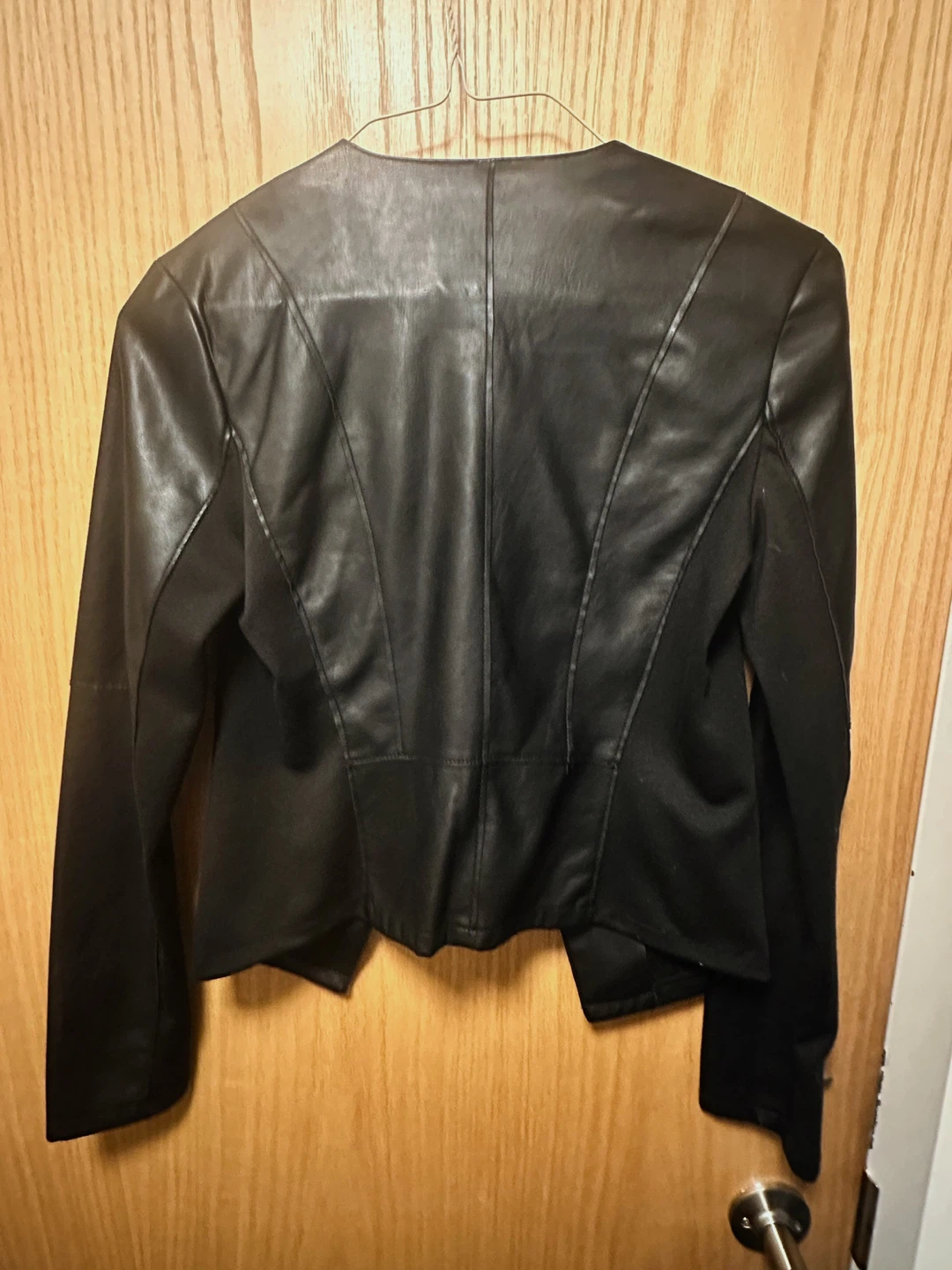 Dynamite Black Faux Leather blazer - photo 2