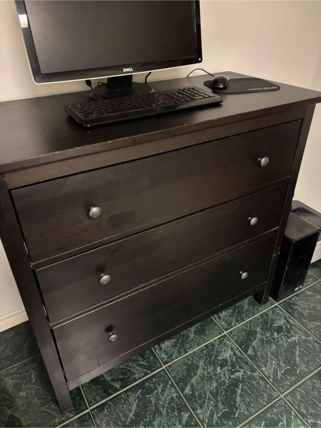 IKEA HEMNES 3-drawer dresser, black-brown - photo 2