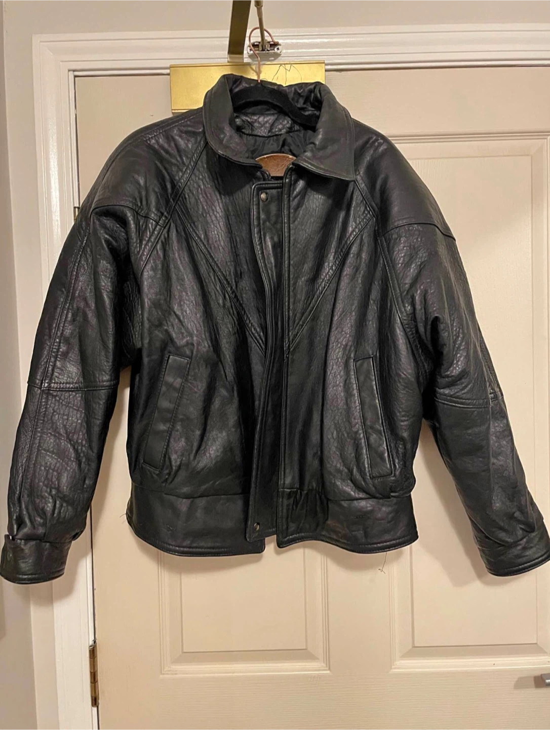 Laurence Roye Black faux Leather Bomber Jacket - photo 2