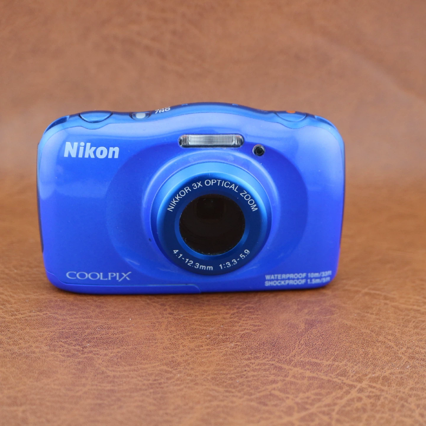 Nikon Coolpix S33 Blue Waterproof Digital Camera