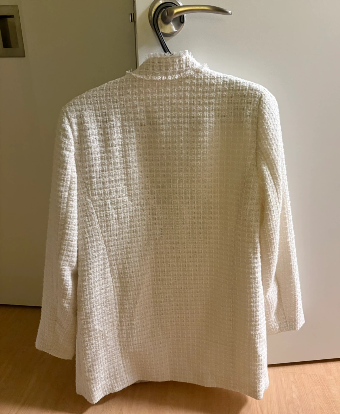 Cream Tweed Blazer with Gold Buttons - photo 2