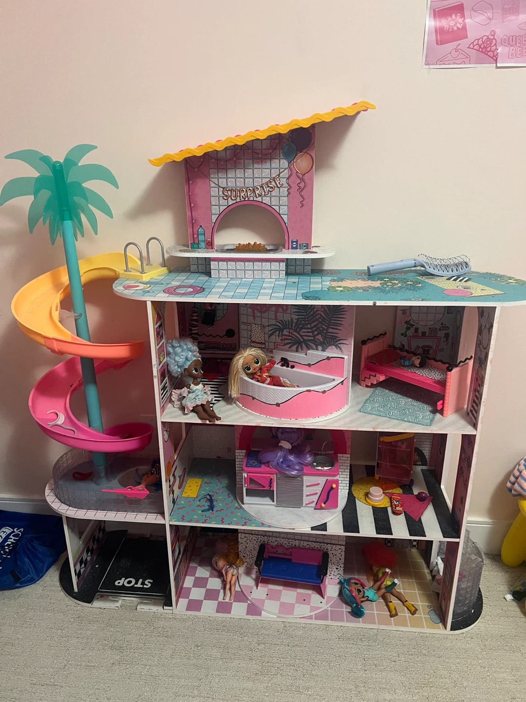 LOL Surprise Dollhouse with Slide and Pool