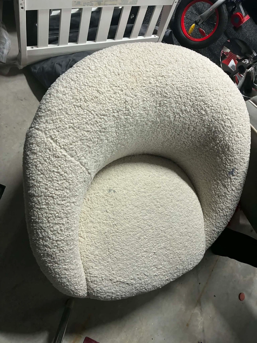 Cream Teddy Sherpa Accent Chair