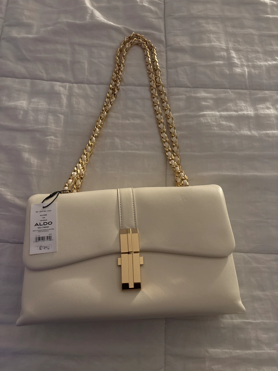 ALDO White Chain Shoulder Bag