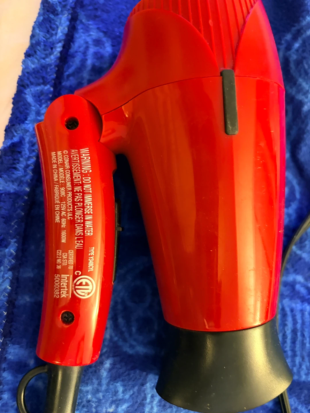 Red Conair Compact Hair Dryer - photo 2