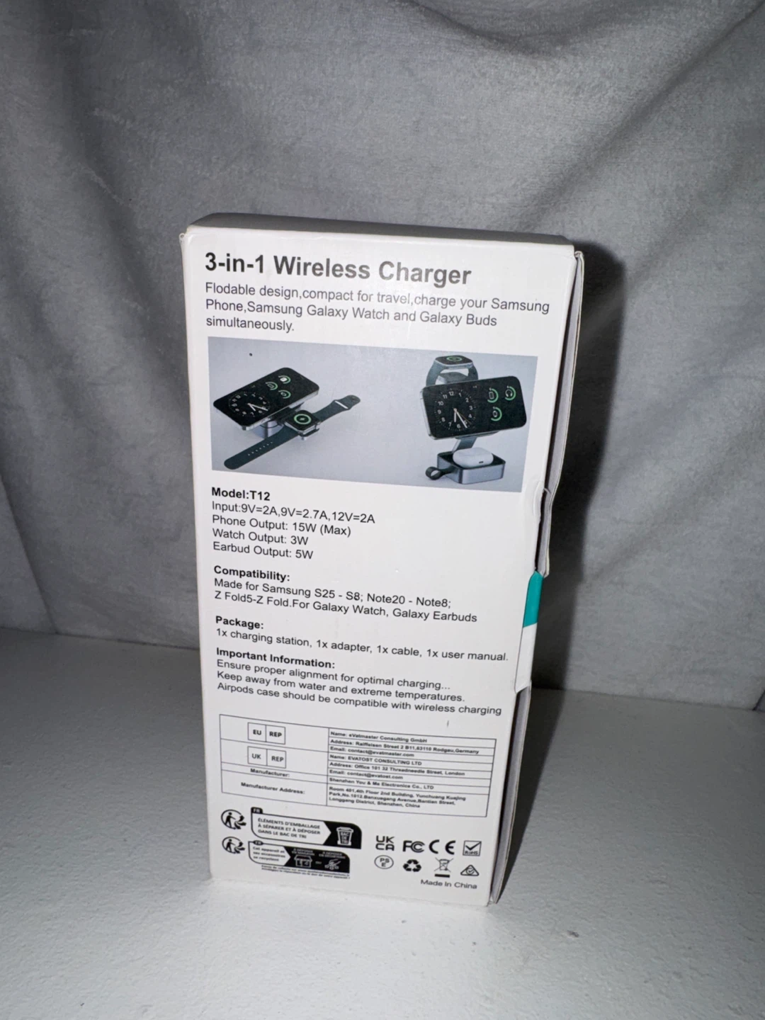 3-in-1 Magnetic Wireless Charger for Phone,Earbuds - Model T12 - photo 5