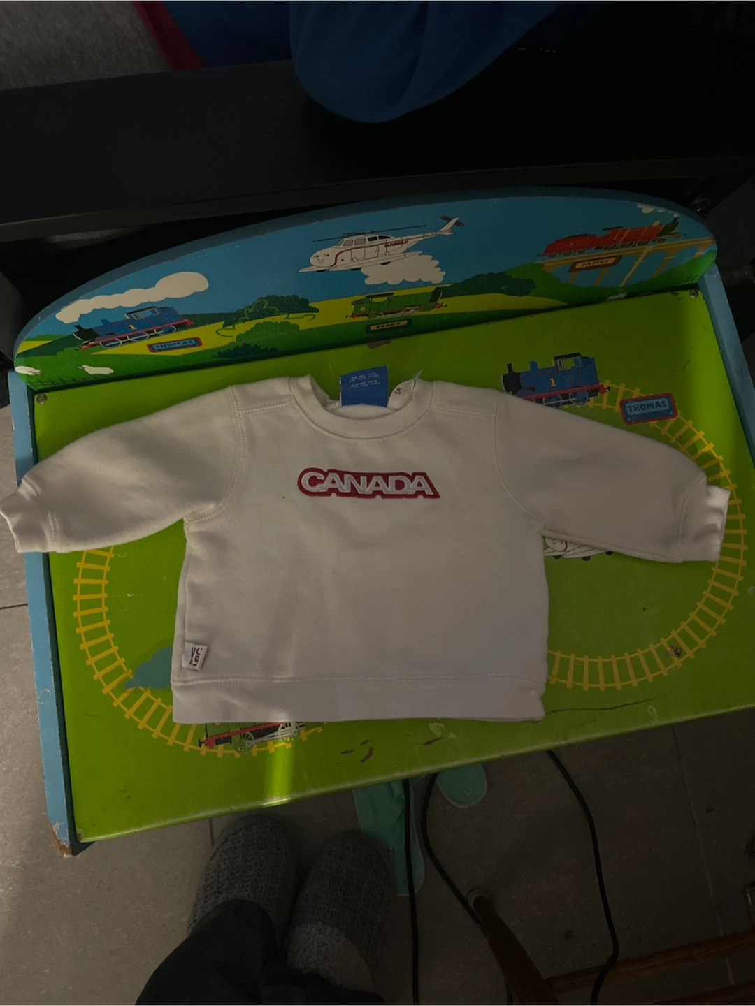 White Canada Crewneck Baby Sweatshirt 6-12
