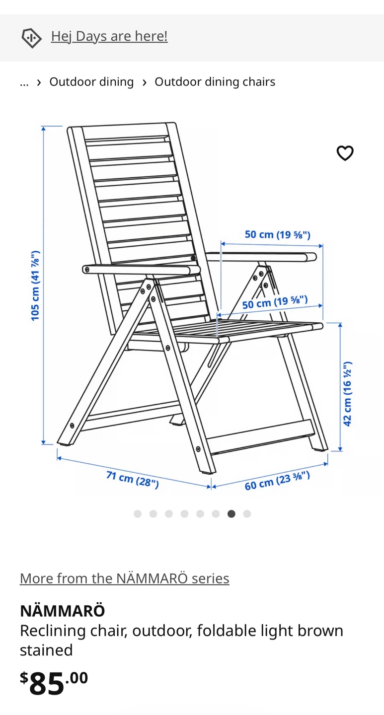 IKEA NÄMMARÖ Reclining Chair (Light Brown) - photo 3