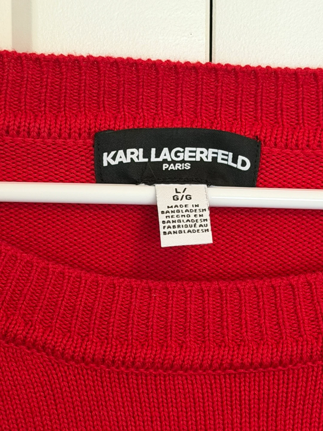 Karl Lagerfeld Red "Bonjour" Sweater - photo 2