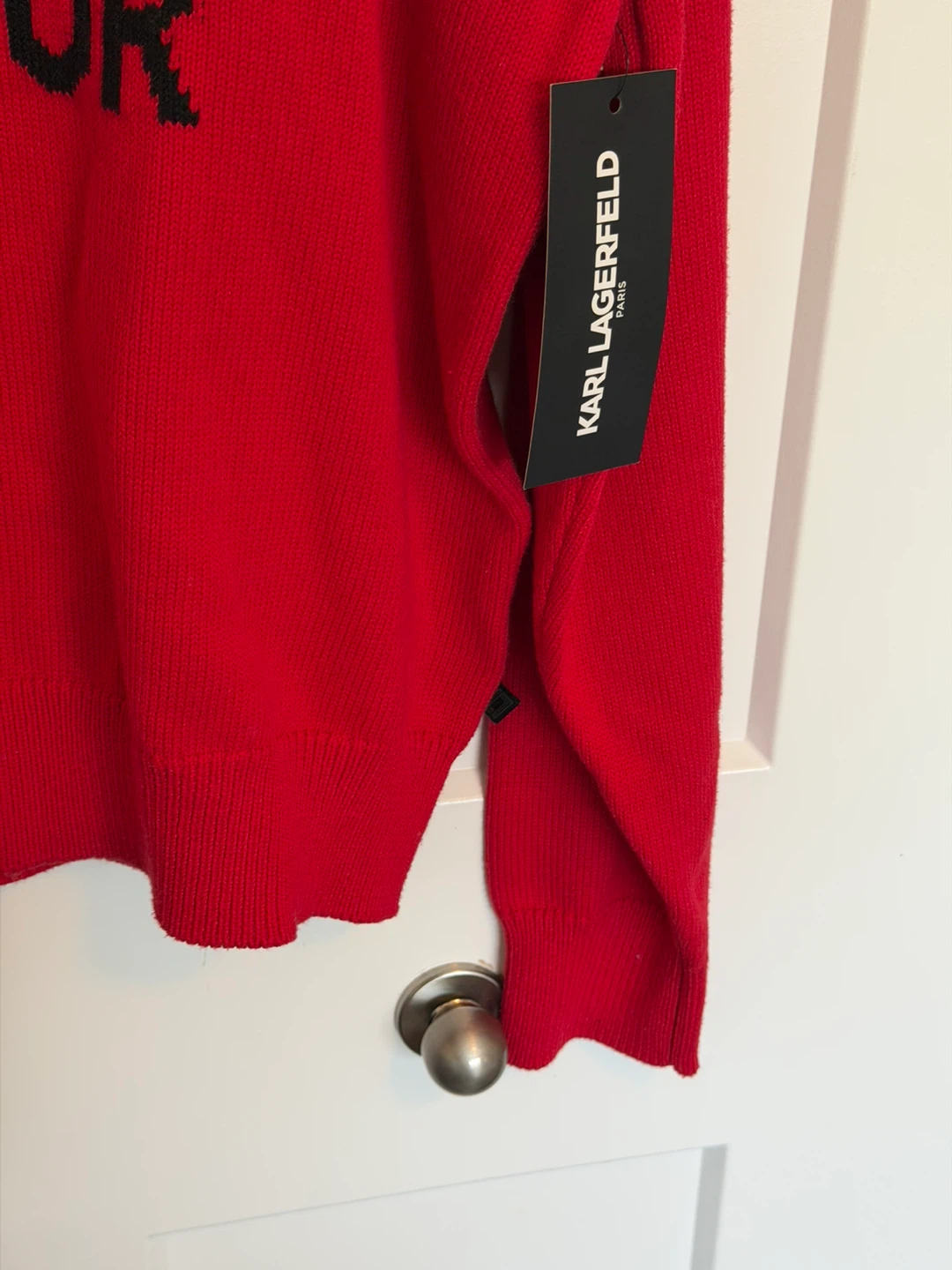 Karl Lagerfeld Red "Bonjour" Sweater - photo 4