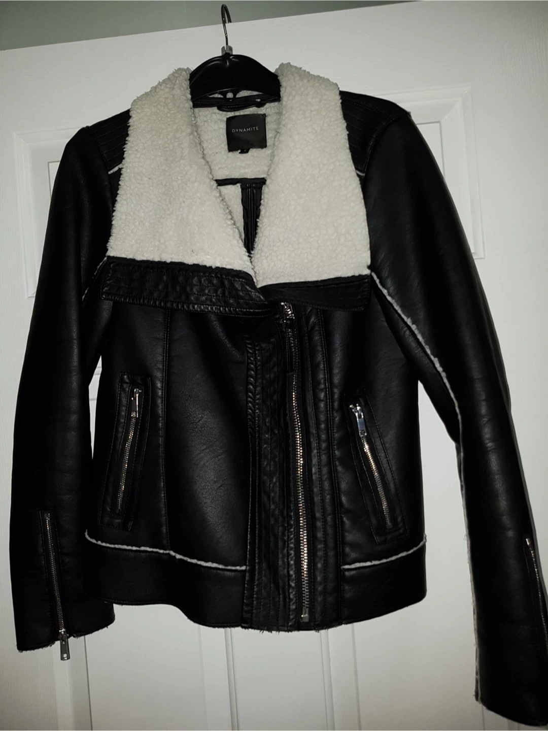 Brown Suede Jacket with Shearling Collar and Belt - photo 5