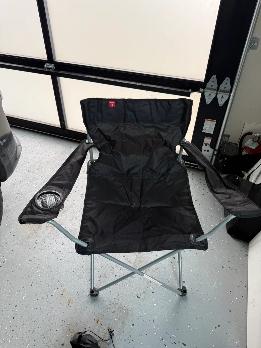 Tera Gear Black Folding Camping Chair with Cup Holder - photo 2