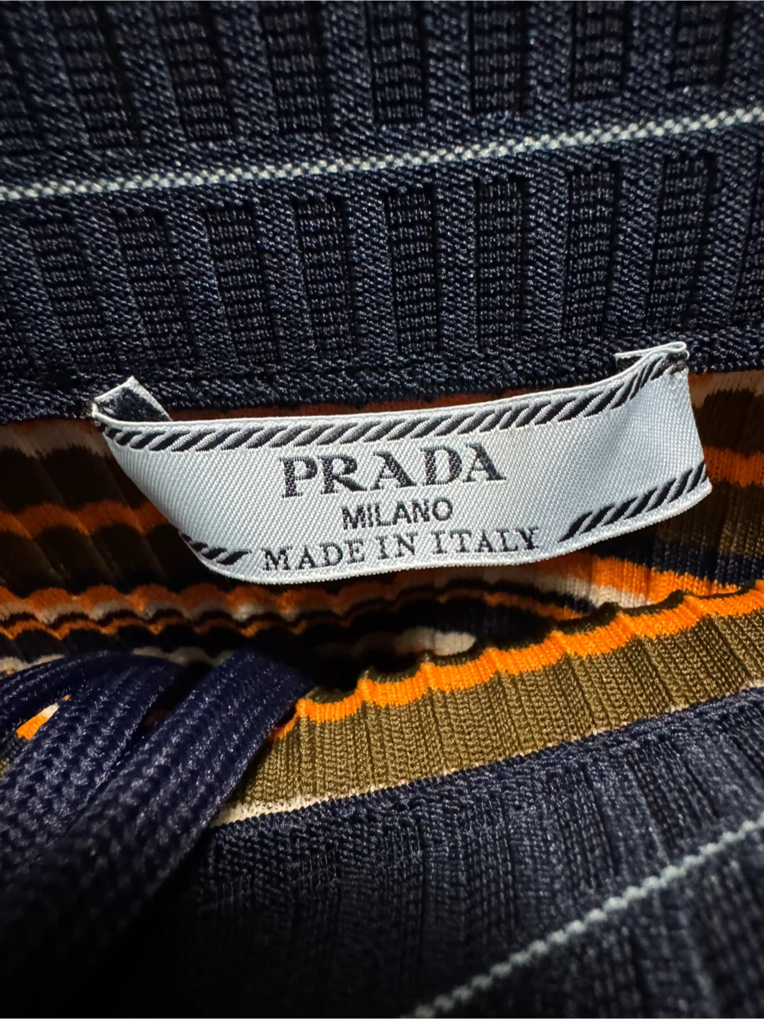 Prada Striped Knit Midi Skirt Size 44 - photo 4
