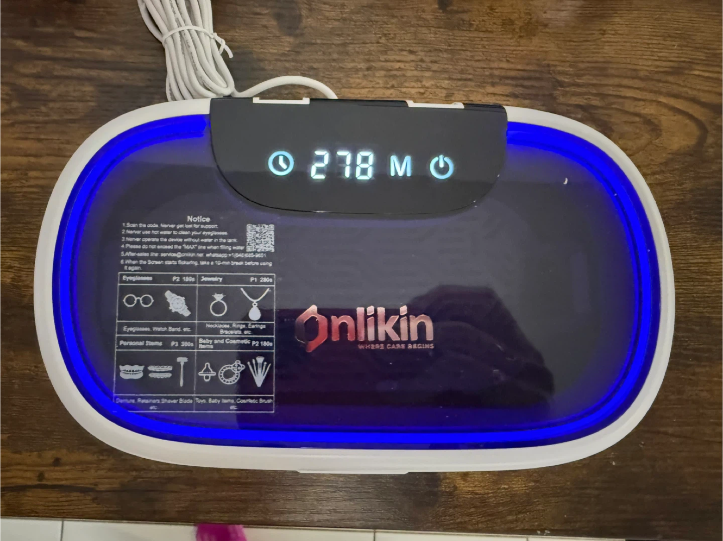 Ultrasonic Jewelry Cleaner 45kHz – Glasses / Rings - photo 5