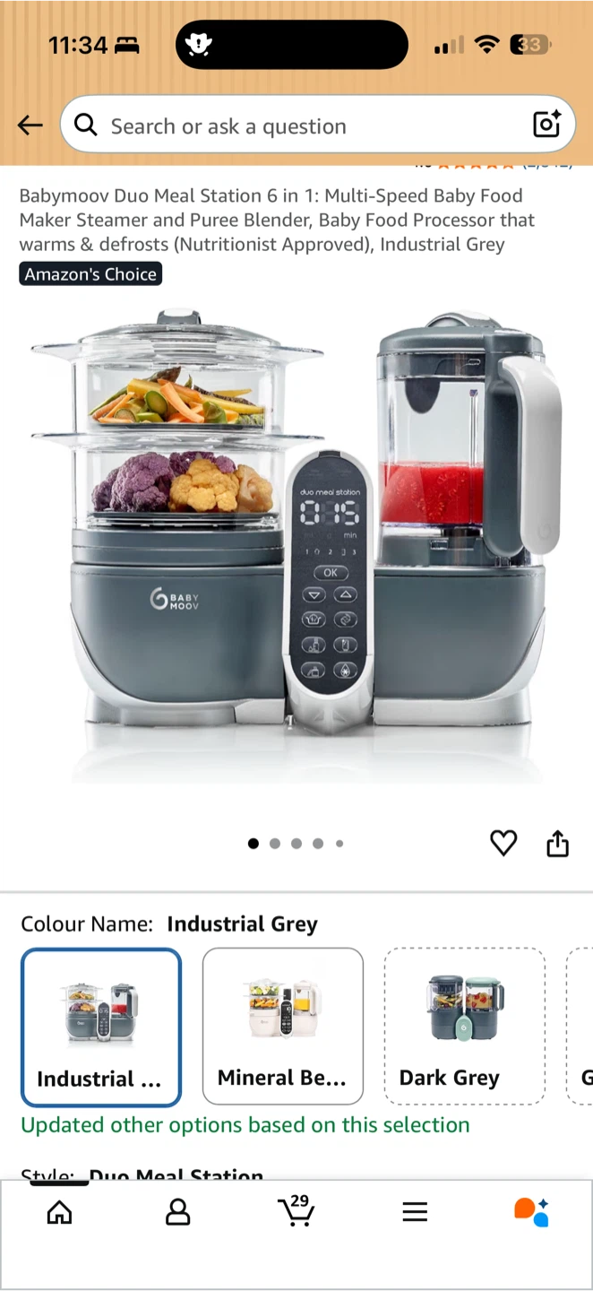 Babymoov Duo Meal Station 6-in-1 Baby Food Maker
