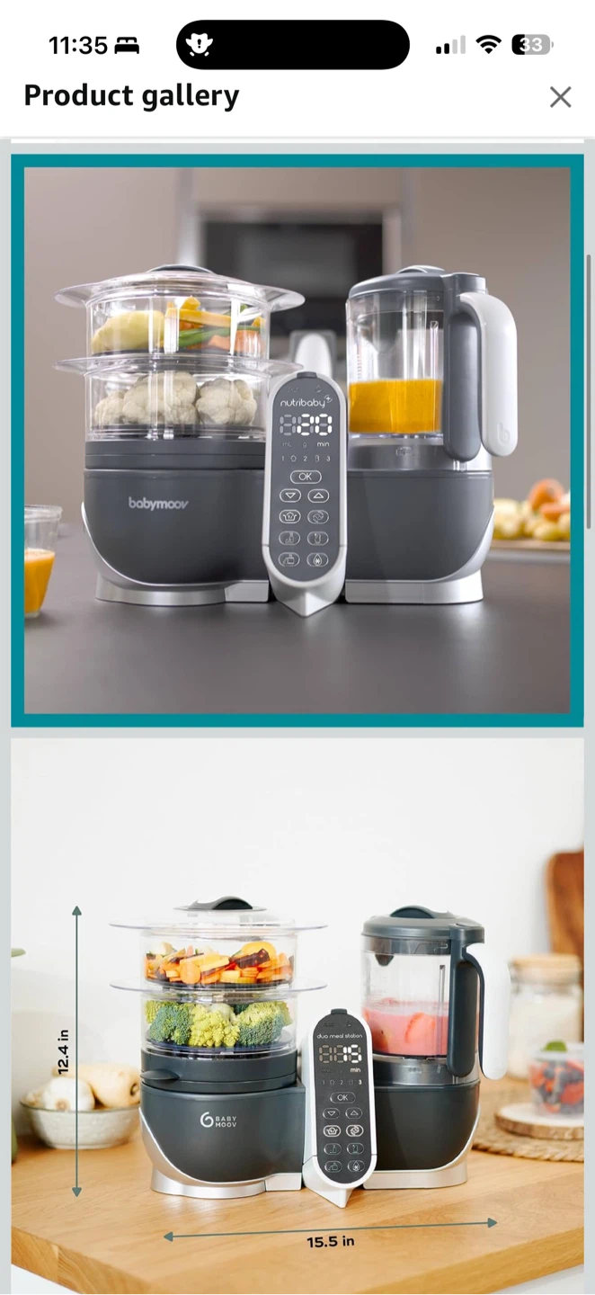 Babymoov Duo Meal Station 6-in-1 Baby Food Maker - photo 2