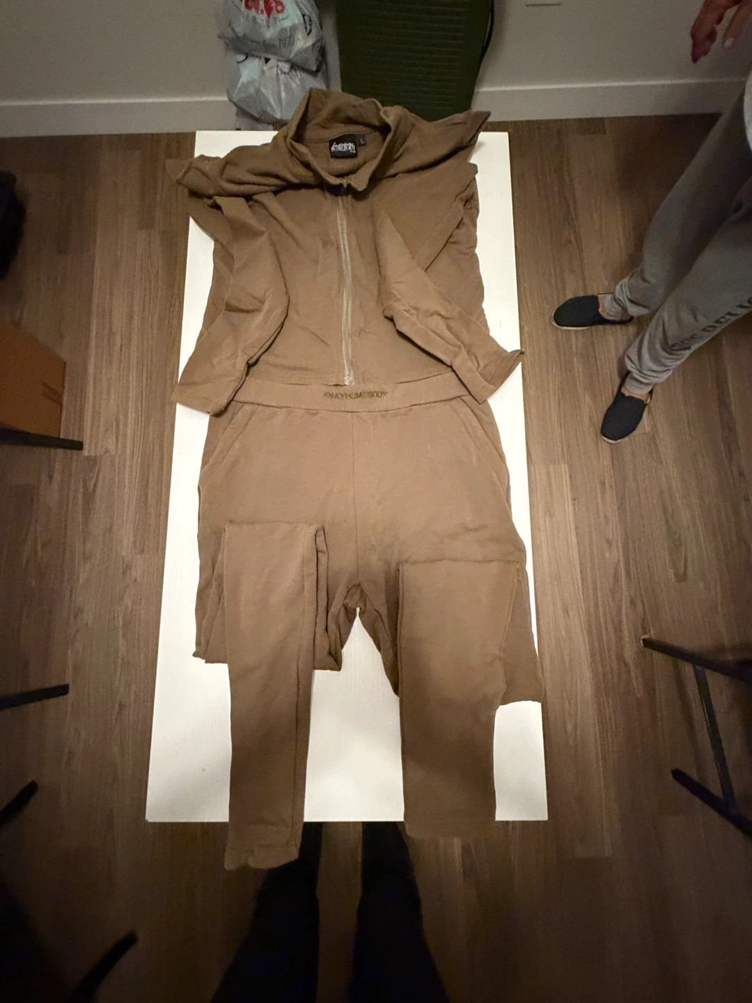 HOMEBODY Brown Full Zip Jumpsuit Size L - photo 2