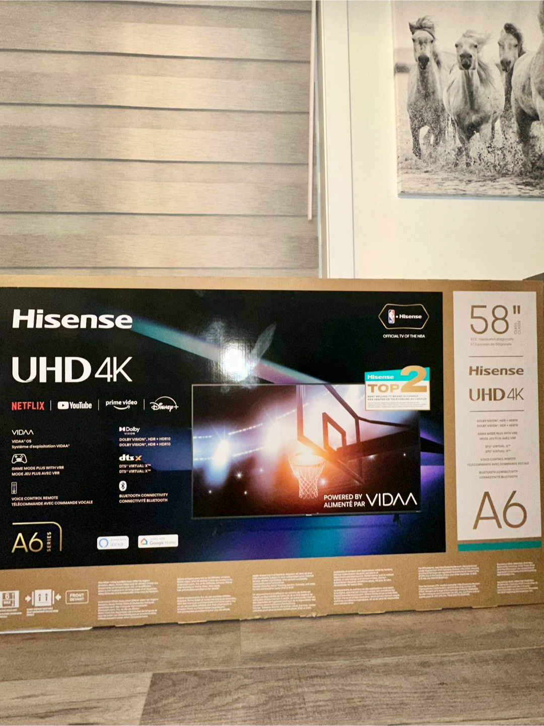 Hisense 58" UHD 4K A6 Series Smart TV
