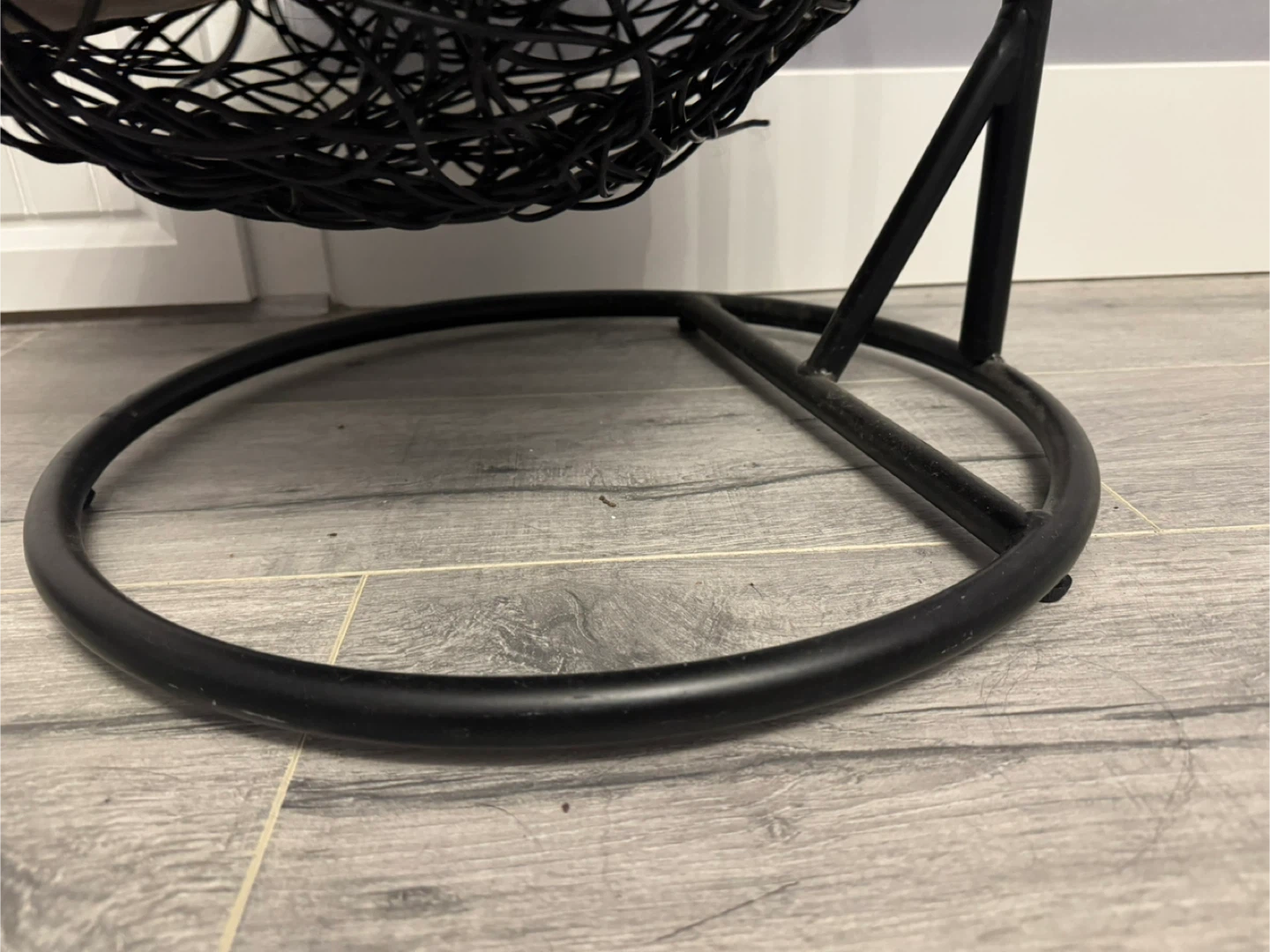 Dog or cat Hanging Egg Chair - Black Wicker - photo 4