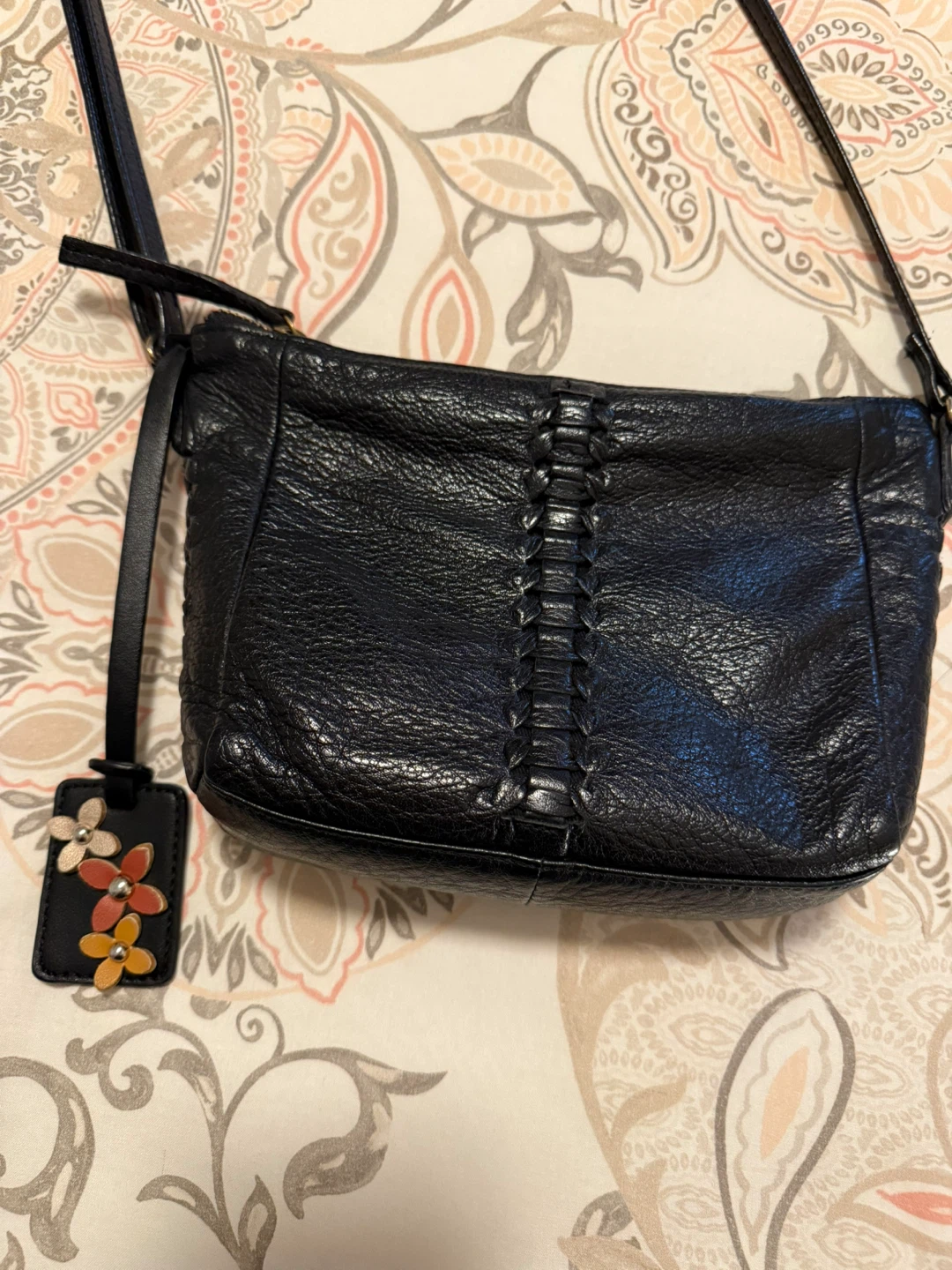 Women Black Leather Crossbody Bag. Priced to clear!