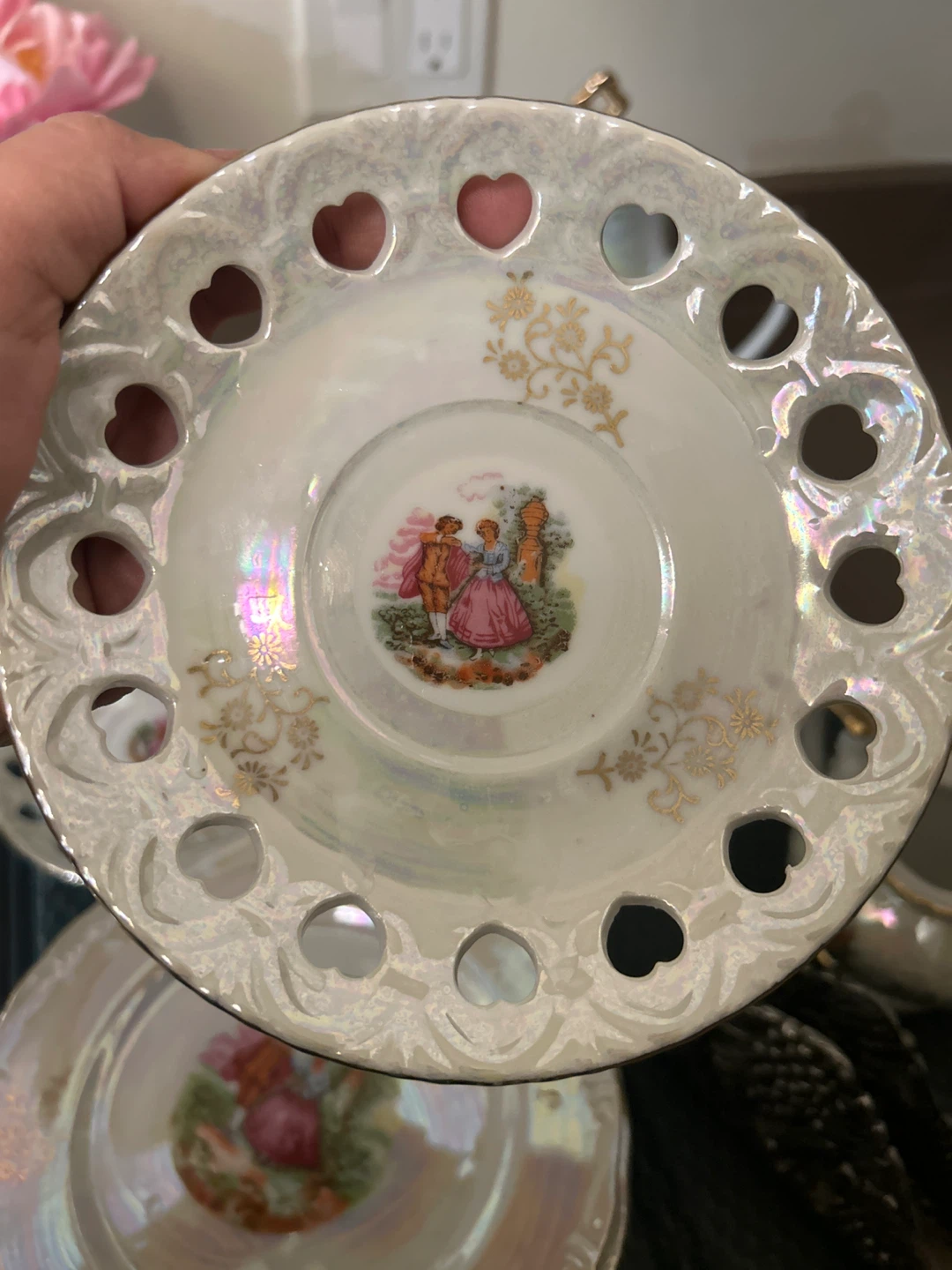 Teacup and Saucer Set with Plates and Pitcher - photo 4