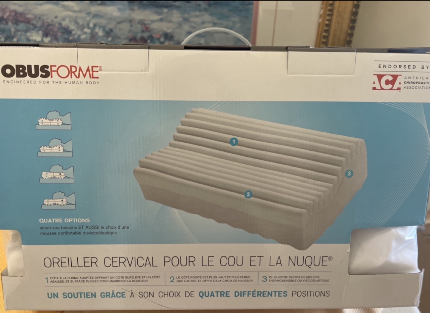New-ObusForme Cervical Pillow for Neck and Back Support