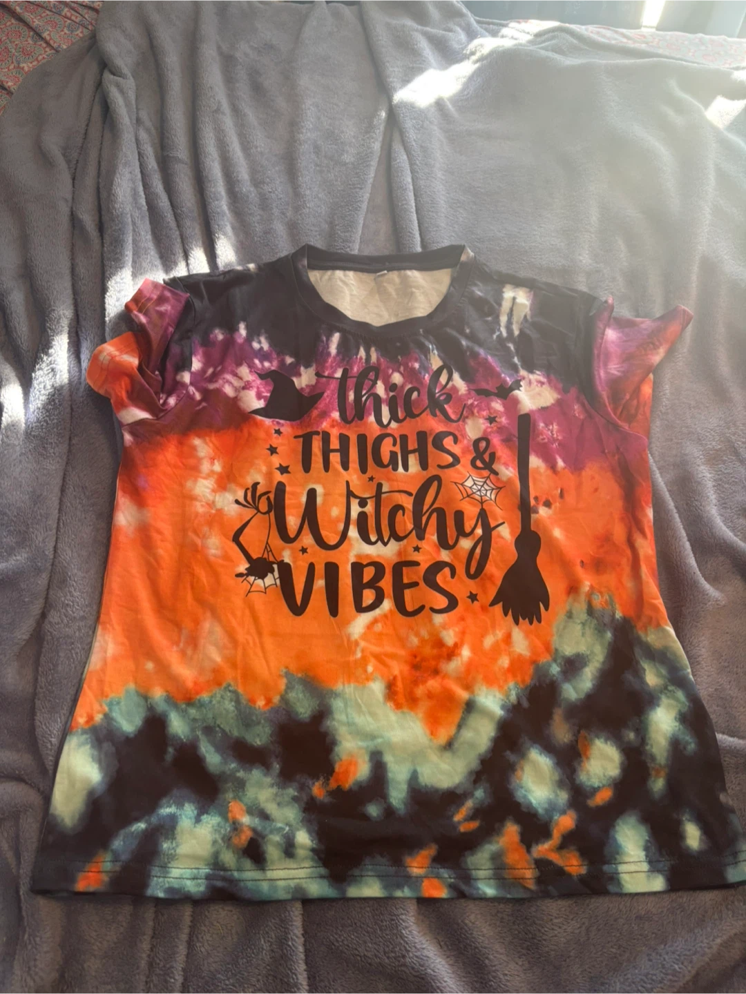 Halloween "Thick Thighs & Witchy Vibes" T-Shirt