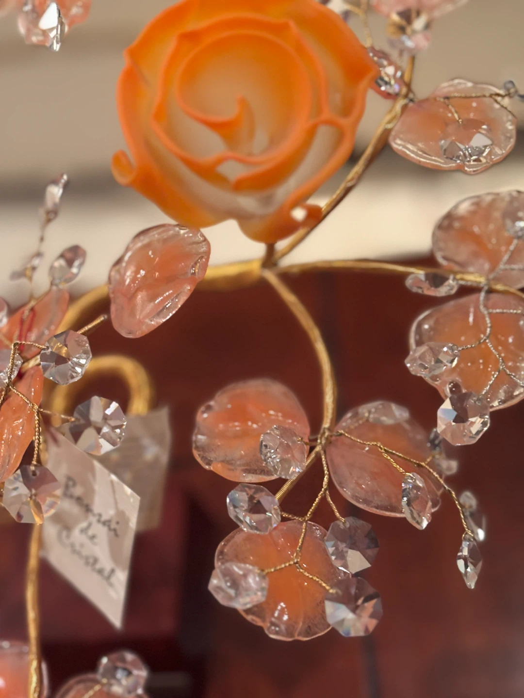 Orange Crystal Bonsai Tree Decoration - photo 3