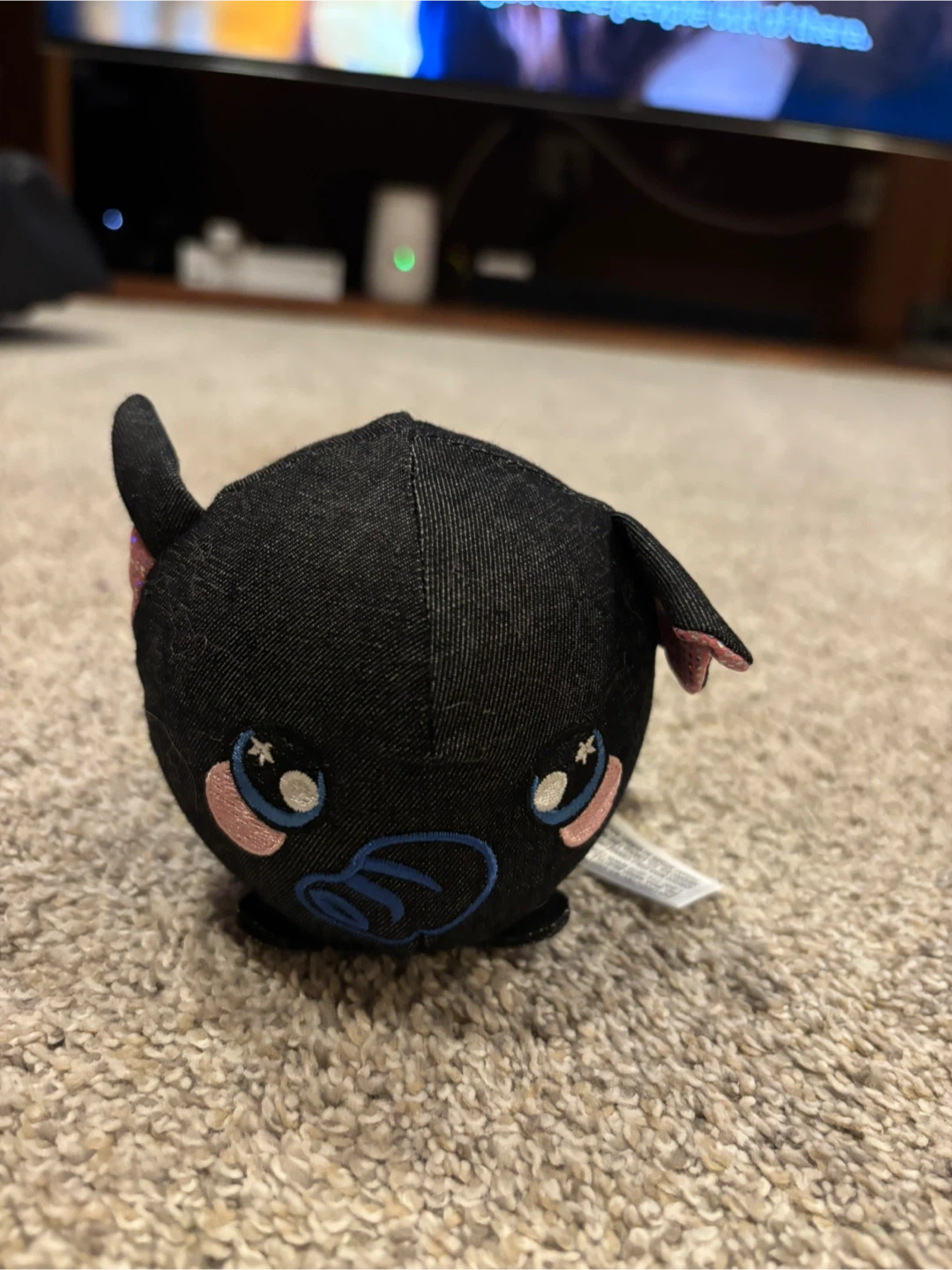Squeezamals Black Elephant Plush