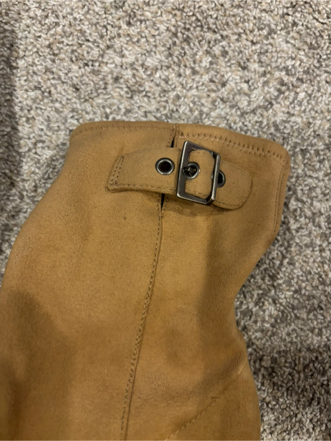 Brown Suede Buckle Ankle Boots - Size 8 - photo 3