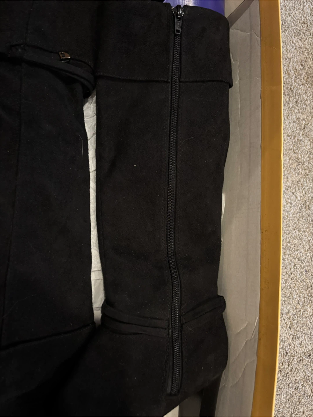 Black Suede-like Tall Boots - photo 4