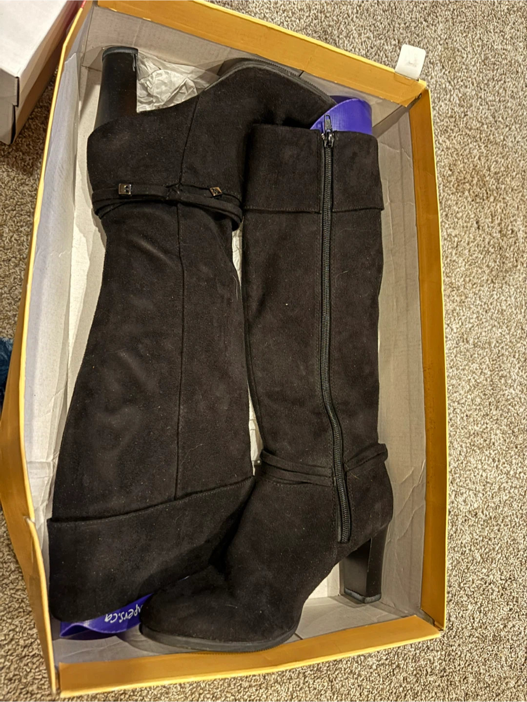 Black Suede-like Tall Boots - photo 2