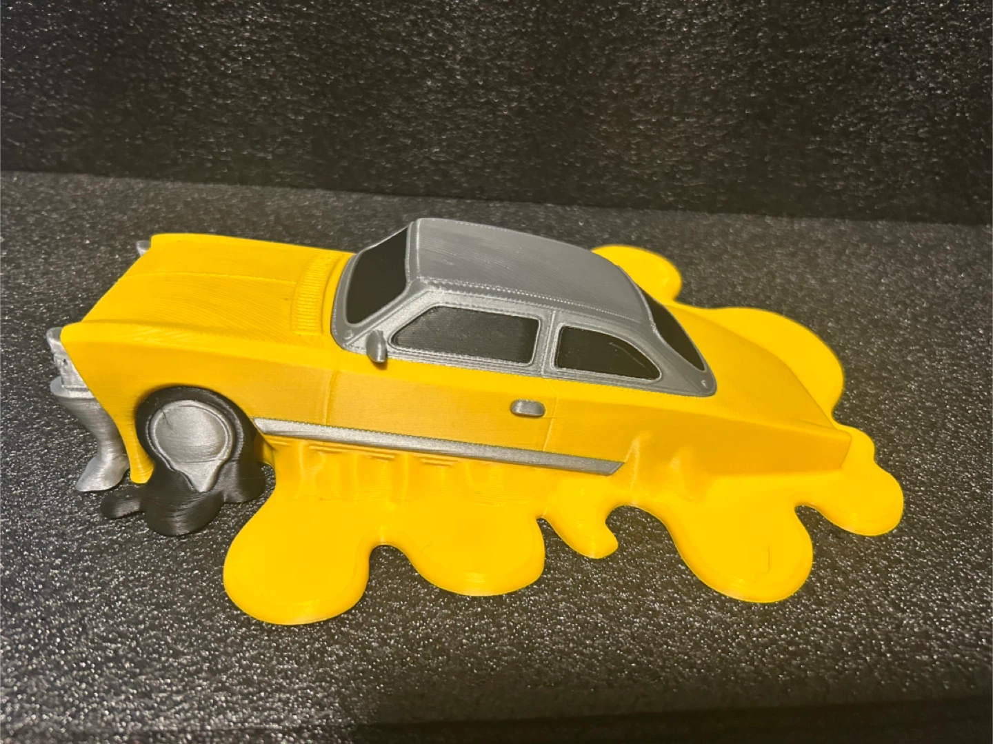 Yellow Melting Car Decoration
