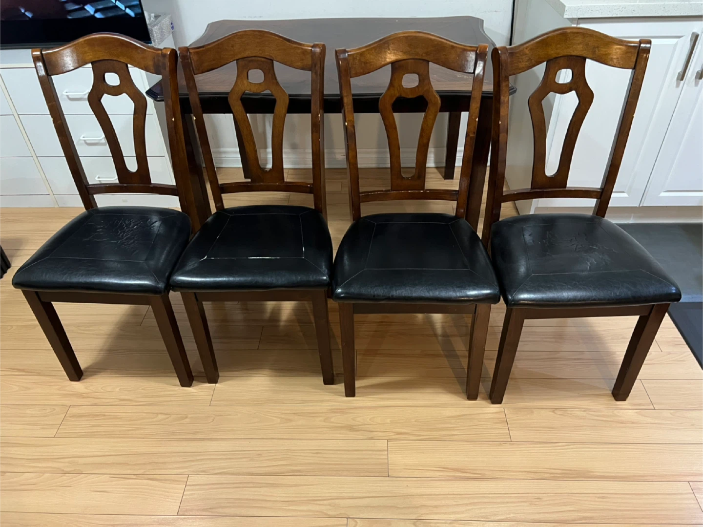 Wooden Dining Table with 4 Chairs - photo 3