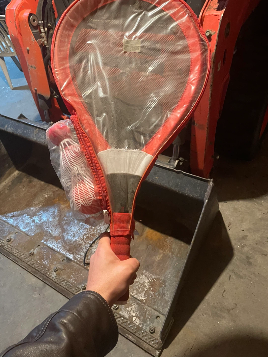 Red Badminton Racket with Shuttlecocks - photo 2