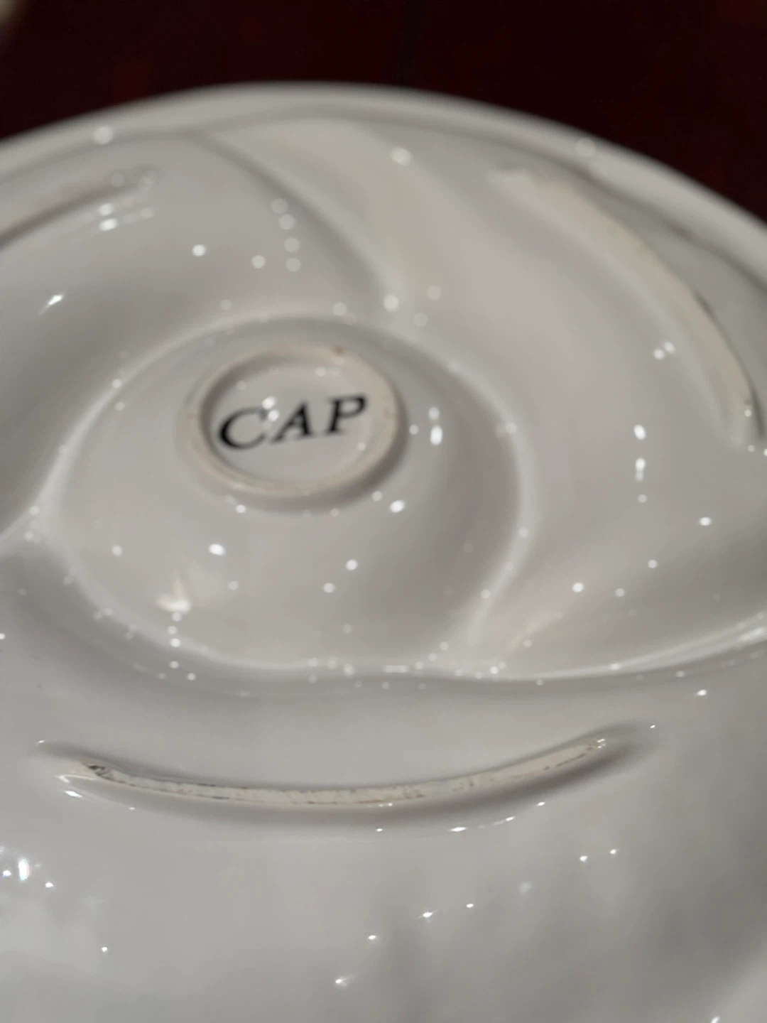 White Ceramic Chip and Dip Platter - photo 5