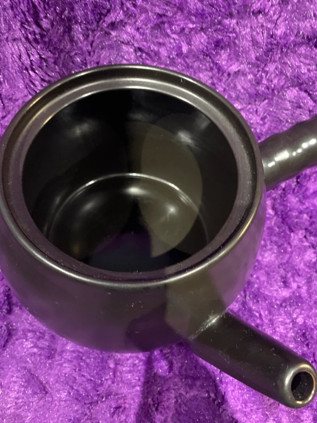 Black Ceramic Saucepan / Small Pot - photo 2