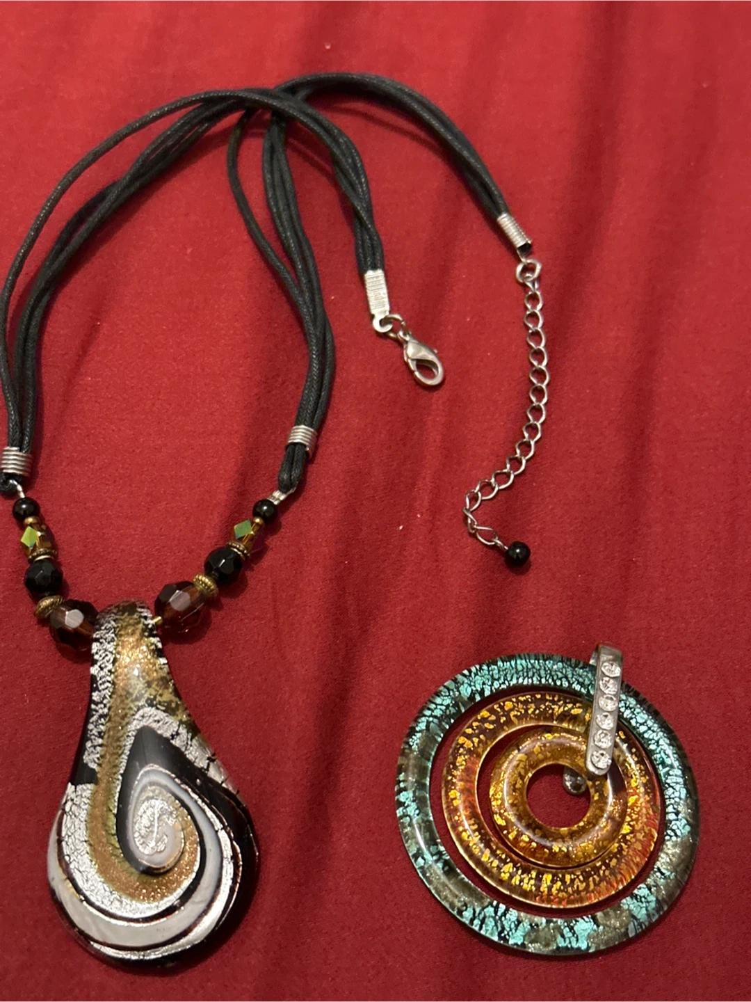Italian Marano glass pendants(2)