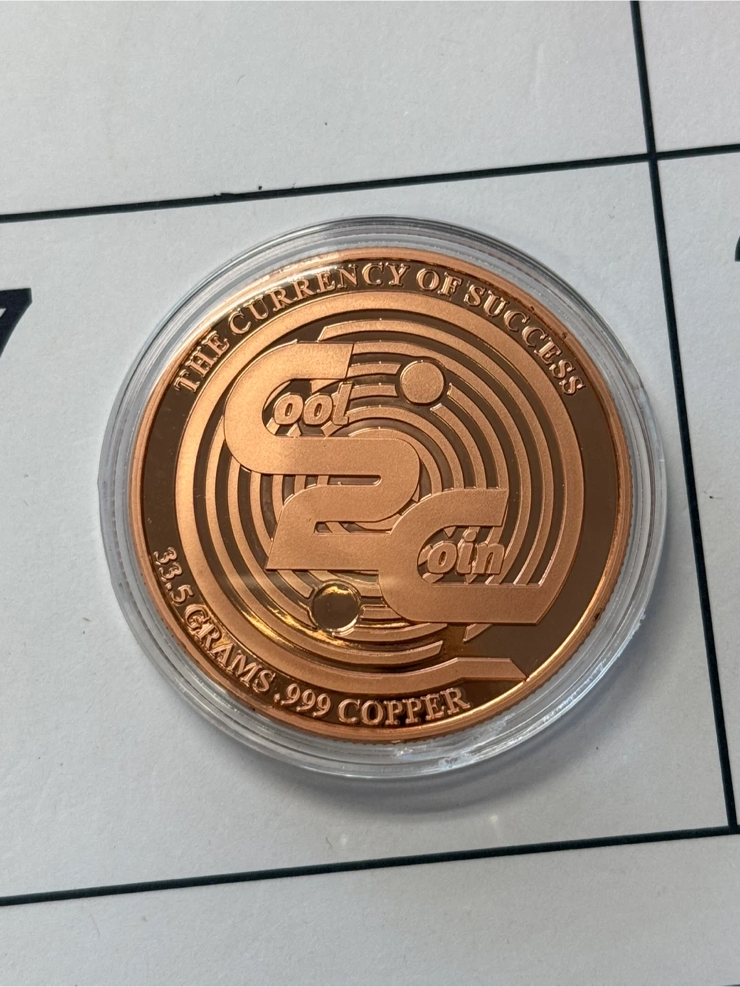 1 oz Fine Copper coin with a coloured dragon - photo 2